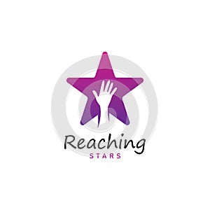reach star dreams logo vector design template