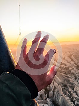 reach for the sun from the balloon
