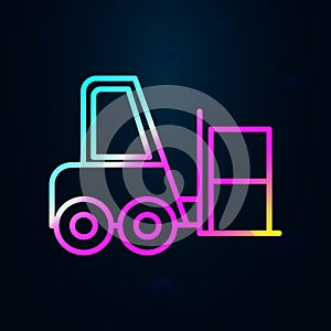reach truck nolan icon. Simple thin line, outline vector of consruction machinery icons for ui and ux, website or mobile