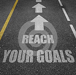 Reach your goals road markings