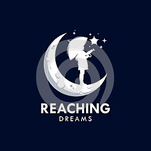 Reaching Stars Logo Design Template