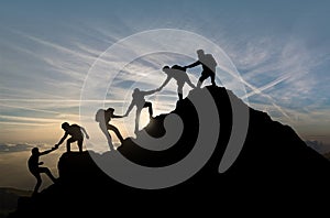 Reaching the Summit - Team Work - Group Effort - Success