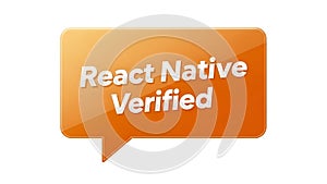 React native verified badge - digital development and certification icon