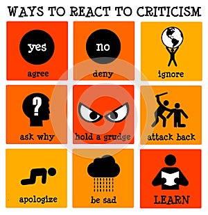 React to criticism