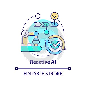 Reactive AI concept icon