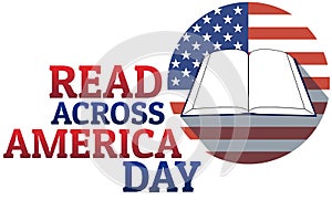 Read Across America Day concept. Template for background, banner, card, poster with text inscription. Vector EPS10