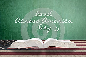 Read across america day, March 2 concept of USA CSR bio idea