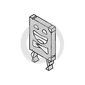read book character isometric icon vector illustration