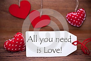 Read Hearts, Label, Quote All You Need Is Love