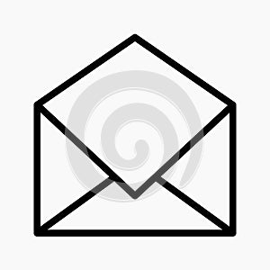 Read message icon vector on blank background