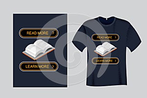 Read More Learn More Quote Typography T Shirt Vector