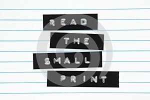 Read The Small Print