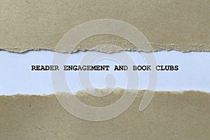 reader engagement and book clubs on white paper