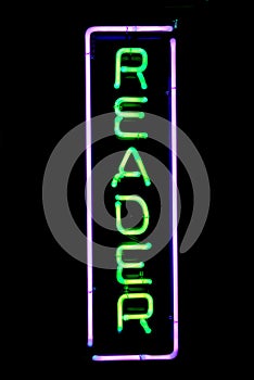 Reader Neon Sign