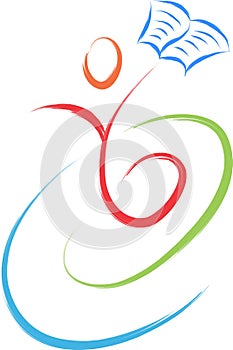 Reader symbol education logo