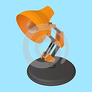 Reading desk lamp isometric vector