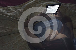 Reading an ebook in bed