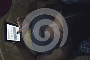 Reading an ebook in bed