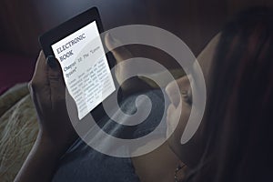 Reading an ebook in bed