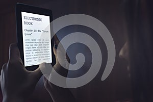 Reading an ebook in bed