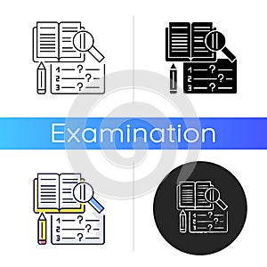 Reading examination icon
