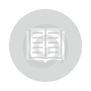 Reading glyph flat vector icon