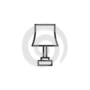 Reading lamp outline icon
