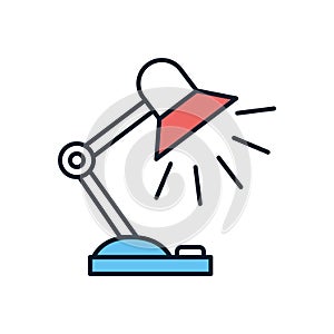 Reading-lamp related vector icon