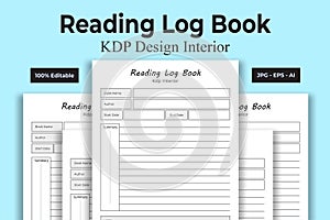 Reading Log Book KDP Interior