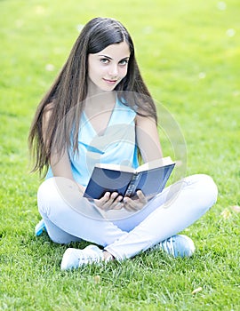 Reading outdoors