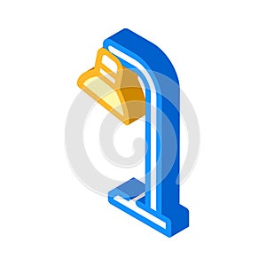 reading table lamp isometric icon vector illustration