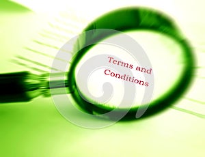 Reading terms and conditions photo