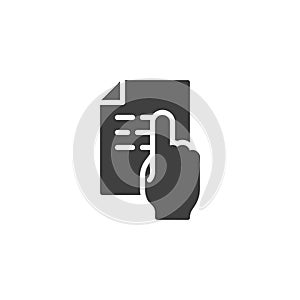 Reading text vector icon