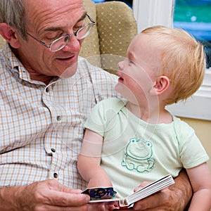 Reading to child photo