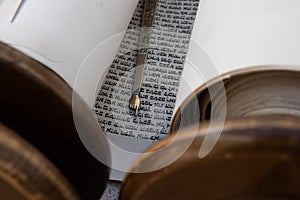 Reading the Torah scroll