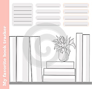 Reading tracker. List of books. Summer plan for extracurricular reading. Habit Tracker