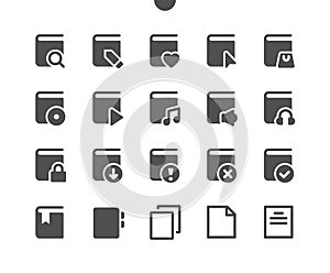 Reading v2 UI Pixel Perfect Well-crafted Vector Solid Icons