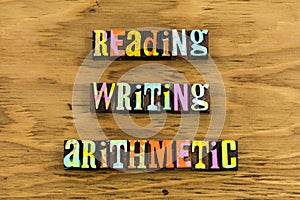 Reading writing arithmetic