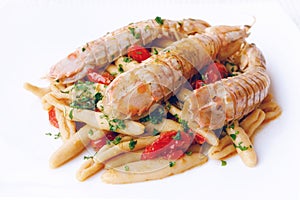 Sea cicadas pasta