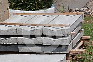 Ready made cement panels Construction area of ??a house