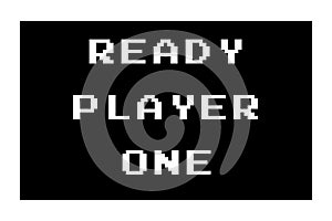 Ready Player One black & white vintage game screen