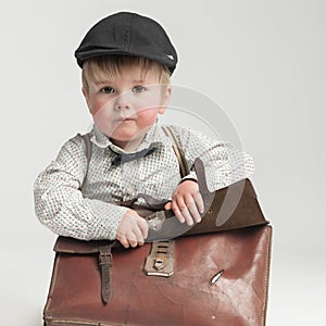 Ready for school in retro style