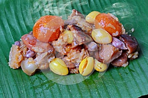 Ready served of  traditional sticky rice dumpling for Chinese dragon boat festival