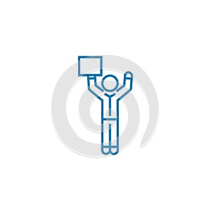 Ready solution linear icon concept. Ready solution line vector sign, symbol, illustration.