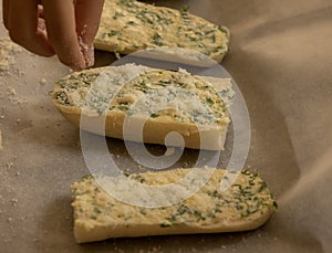 Ready to Bake Garlic Bread CloseUp