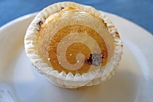 Ready to eat muffin on aplate