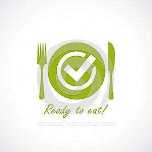 Ready to eat vector pictogram