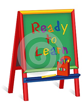 Ready to Learn Chalkboard Easel for Children, Box of Multi-color Chalk