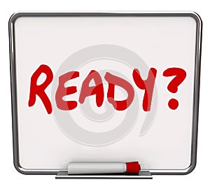 Ready Word Dry Erase Board Prepared Question Readiness Preparation photo