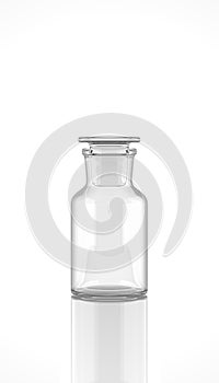 Reagent bottle on white background photo